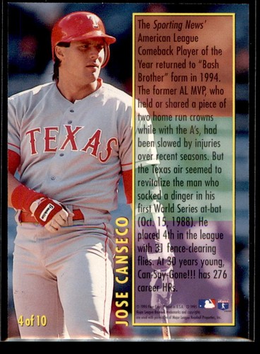 Ultra #4 Jose Canseco 1995 - Imagen 2 de 2