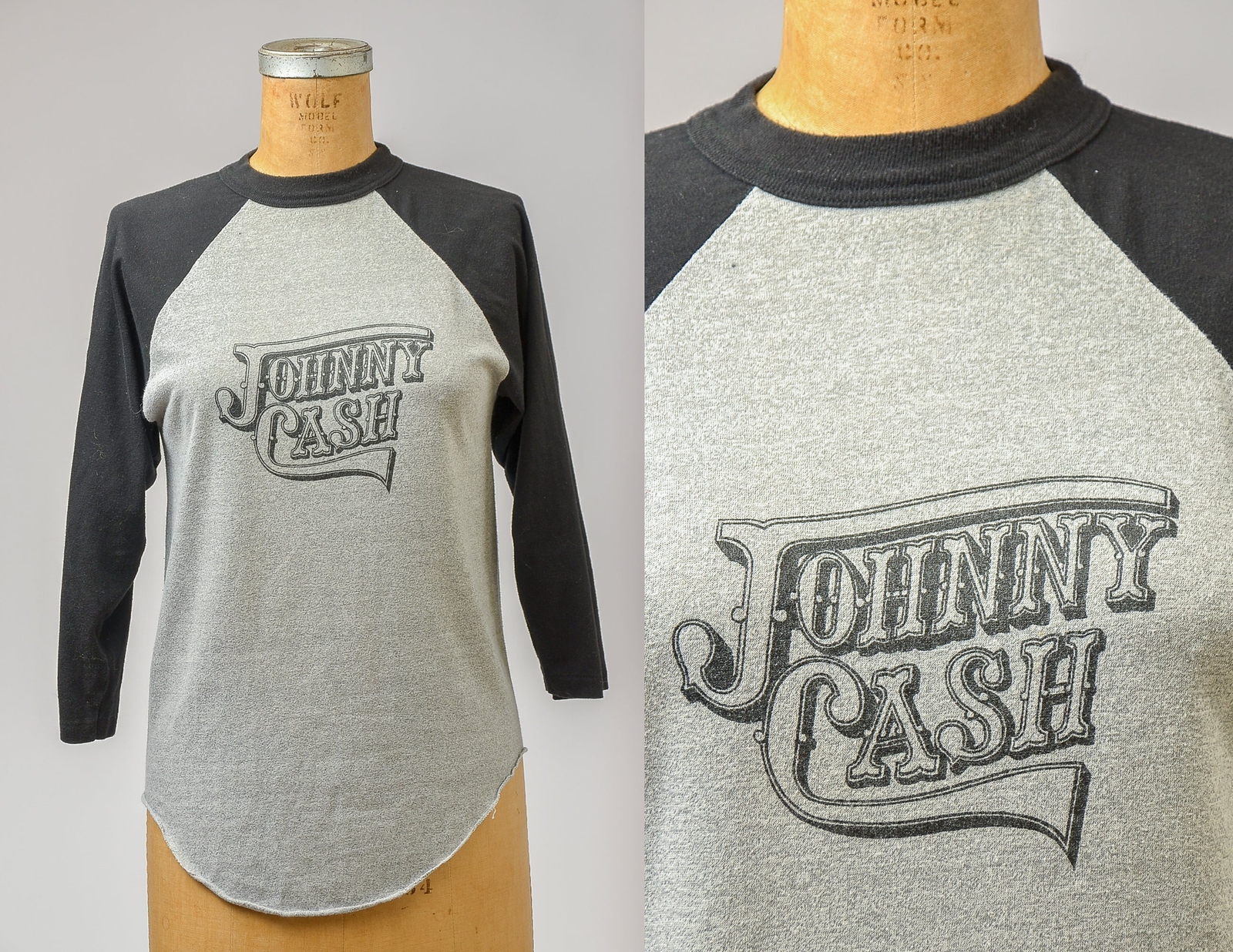 1980s Johnny Cash Grey Raglan Sleeve Country Western … - Gem