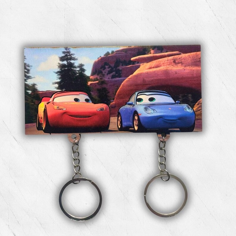 Personalized A Girl With Off-Road Car And Pet Acrylic Keychain Gift For Journey Lovers Designed