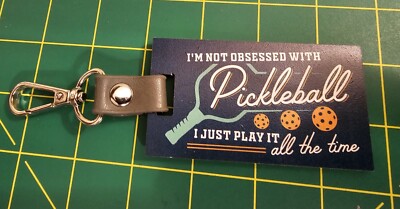 Im Obsessed With Pickle Ball Keychain Keyring