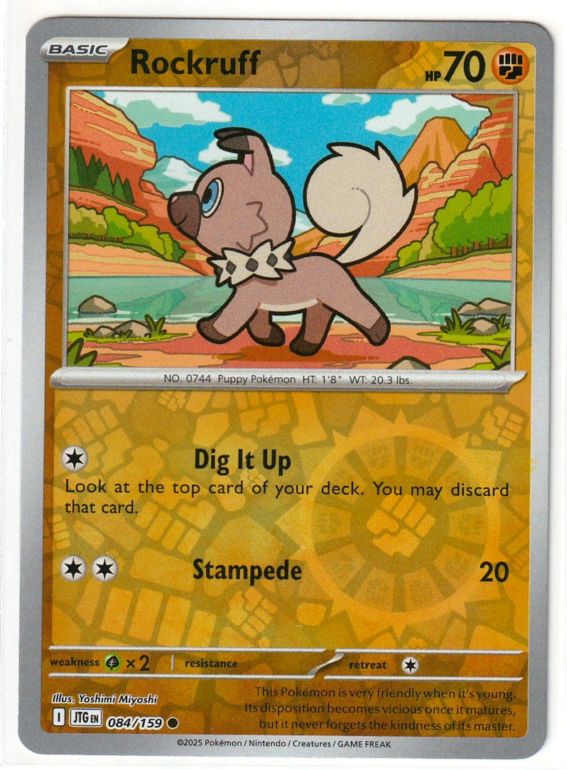 Rockruff 084/159 - Reverse Holo - Journey Together - NM/M - SHIPS NOW