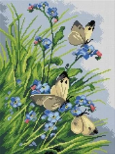 Orchidea Needlepoint canvas for halfstitch without yarn after Catherine Klein...