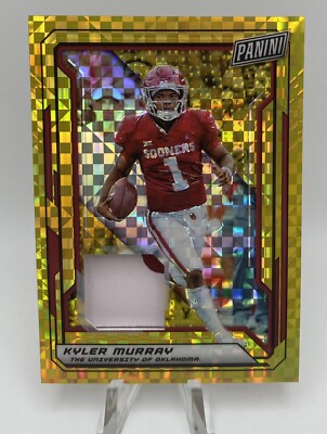 Kyler Murray 2019 Panini The National VIP dual color Patch /5 GOLD PARTY CHECKER
