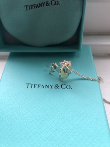 Tiffany & Co SAVE the WILD LION 18k Rose Gold & Sterling Silver w/16”Chain - Afbeelding 1 van 4