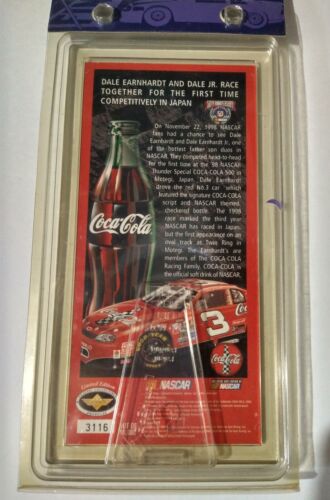 Vintage NASCAR Dale Earnhardt 1998 Coca-Cola 500 Japan Commemorative Ticket 3116 - Picture 5 of 6