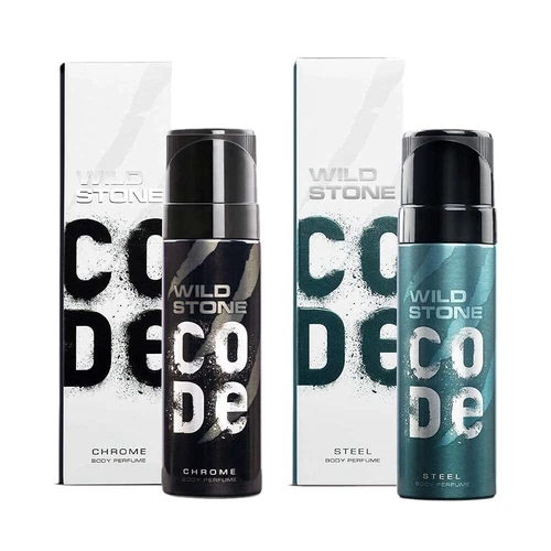 WILD STONE CODE Steel & Chrome Body Spray Combo For Men, 120 Ml Each Pack Of 2
