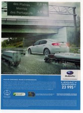 2011 SUBARU Legacy Sport 2.5i Vintage Original Print AD | White car rain photo