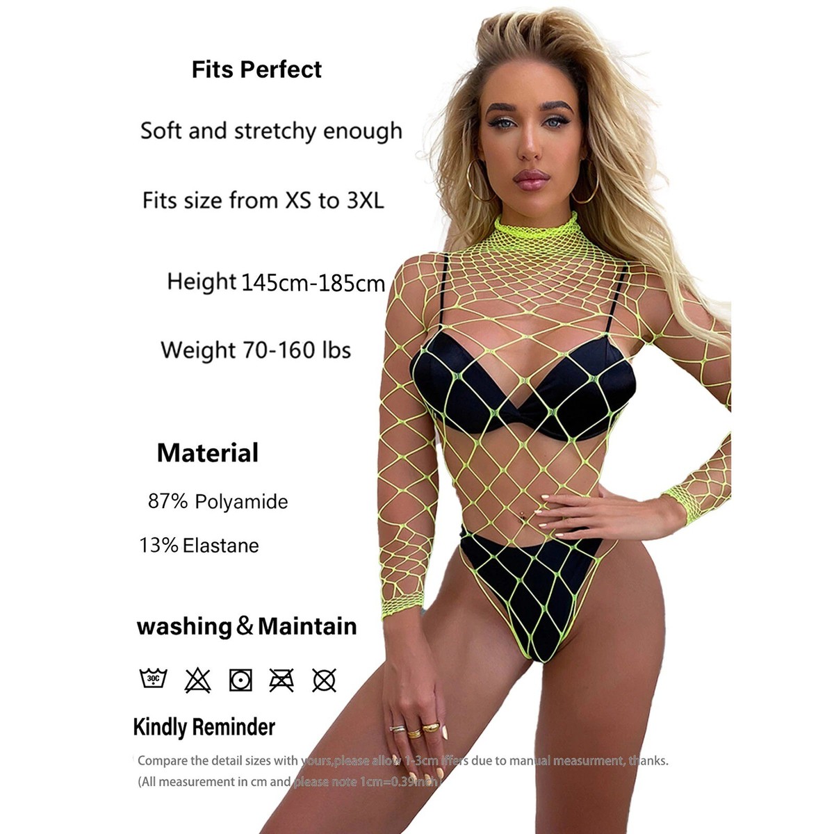 Fishnet Leggings Plus Size Fishnet Suit Sexy Fishnet See-Through  Bodystockings Rave Nightclub Party One Piece Bodysuit