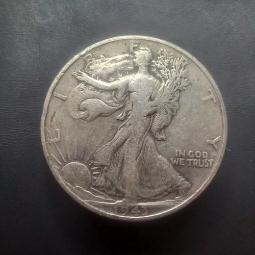 1943 P Walking Liberty Silver Half Dollar in Very Fine Condition. -#0376