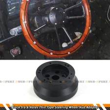 BLACK 5 & 6 HOLES STEERING WHEEL HUB ADAPTER FOR GM CHEVY FLAMING RIVER IDIDIT