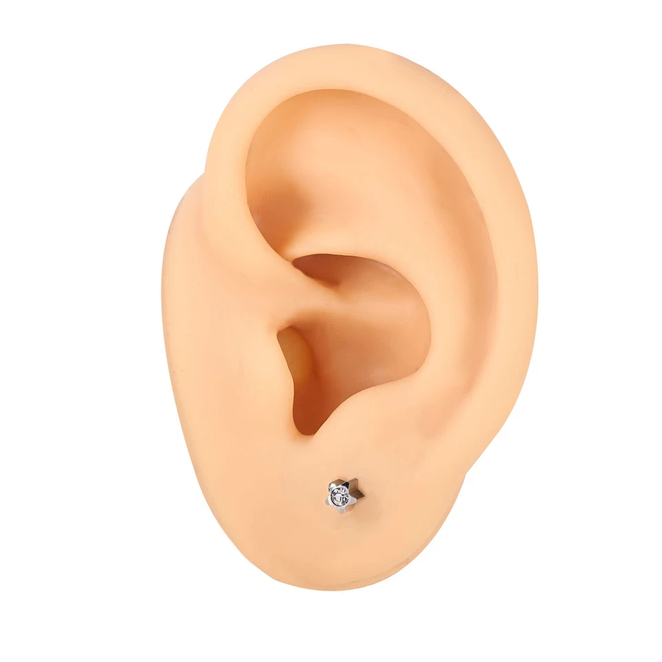 1件装耳穿孔套件耳穿孔枪带CZ耳钉耳环/穿孔针 — 第 3/4 张图片