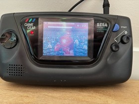 Original black SEGA Game Gear handheld console bundle
