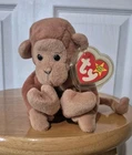 Ty Beanie Baby Bongo the Monkey 8" New MWMT Rare Tan Tail Vintage 1995