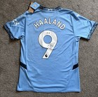 Erling Haaland Signed Autograph #9 Manchester City Football Shirt w Beckett COA