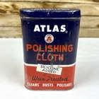 Vintage ATLAS POLISHING CLOTH Tin with Used Polishing Cloth
