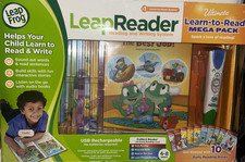 Learn-to-Read LeapReader System 10 Book Mega Pack - Educational Set HTF FR SHIP