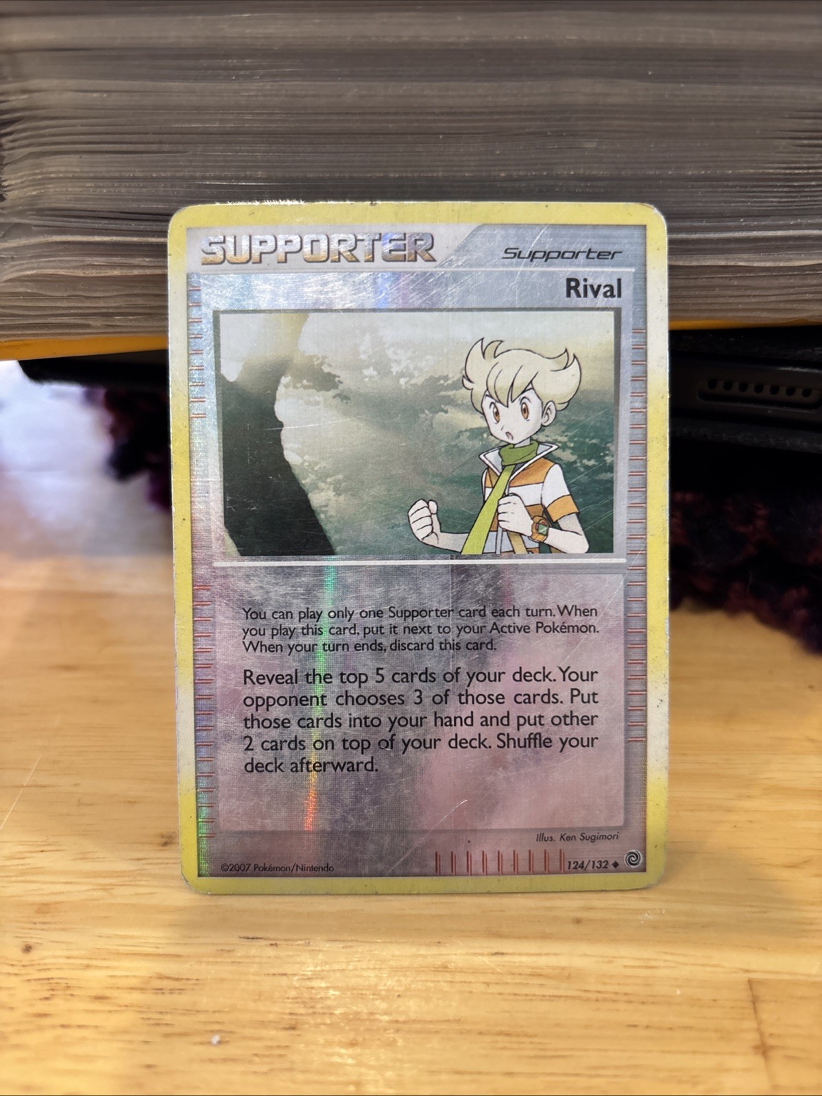 Rival 124/132 Reverse Holo Secret Wonders Diamond Pearl Pokemon Card 2007