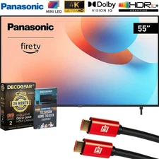 Panasonic W95 55" Mini LED 4K UHD Smart Fire TV (2024) +Extended Protection Plan