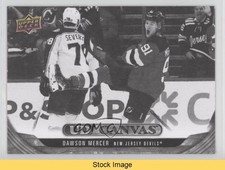 2024-25 Upper Deck Series 1 UD Canvas Black & White Dawson Mercer #C-2 READ 7l6