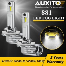 Auxito 881 899 Led Fog Driving Light Bulbs Conversion Kit 100w 6500k White Lamp