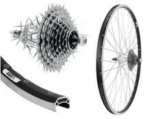 28 Zoll Alu Hinterrad 19-622 Laufrad Felgenbremse inkl. 8 Fach Zahnkranz 24 Gang