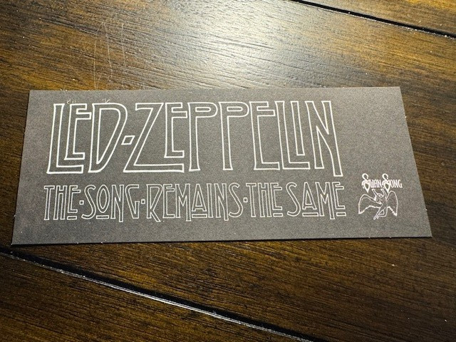 Led Zeppelin Song Remains the Same Movie Premier Ticket Boston
