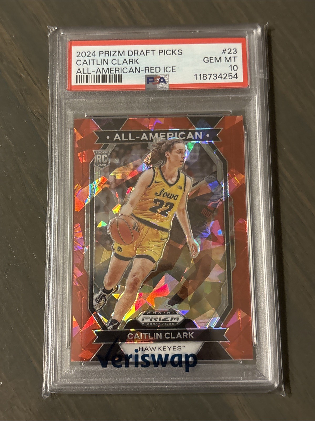 2024 Panini Prizm Draft Picks #23 Caitlin Clark RC All American Red Ice PSA 10📈