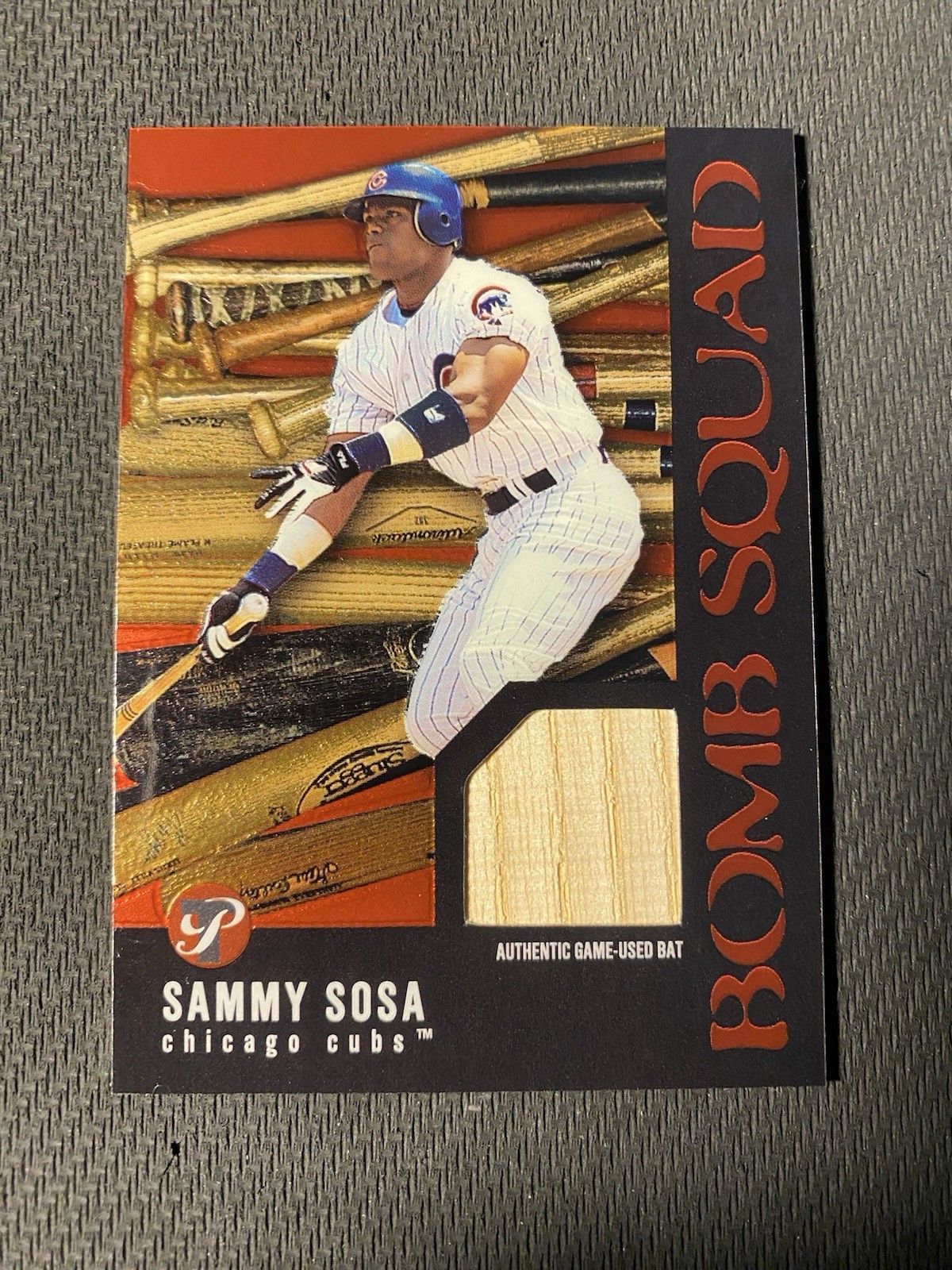 Sammy Sosa 2003 Topps Pristine Bomb Squad Game Used Bat Relic Card Chicago Cubs