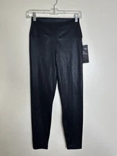 90 Degree by Reflex Vintage Lux Leather Look High Rise Ankle Length Leggings M