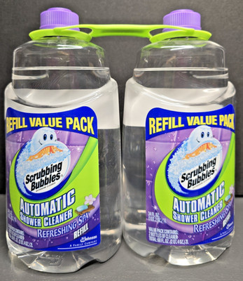 Scrubbing Bubbles Automatic Shower Cleaner Refill 2 Bottles Refreshing Spa 34 oz
