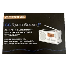 C. Crane CCRadio Solar with Bluetooth Receiving, Emergency Crank NOAA Weather...