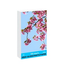 100 Sheets 8.3x5.8 High Glossy Photo Paper 210gsm A5 White Picture Printer
