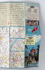Standard Oil Kentucky TN US Travel Map 1959 Tourism Road Map 18.5" x 25" Vintage
