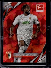 2025-26 Topps Chrome Bundesliga Samuel Essende Red Geometric Refractor #/5