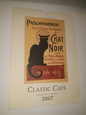 CLASSIC CATS Library Of Congress Wall Calendar 2007 CAVALLINI CHAT NOIR Vintage