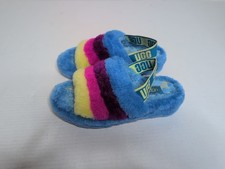 UGG FLUFF YEAH SLIDE RAINBOW WOMEN SANDAL MULTI COLOR / BLUE US 6