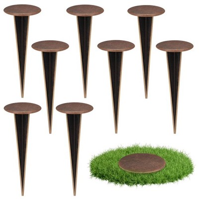 8 Pack Permanent Property Line Markers, 7x3 Inch Brass Boundary Markers for P...