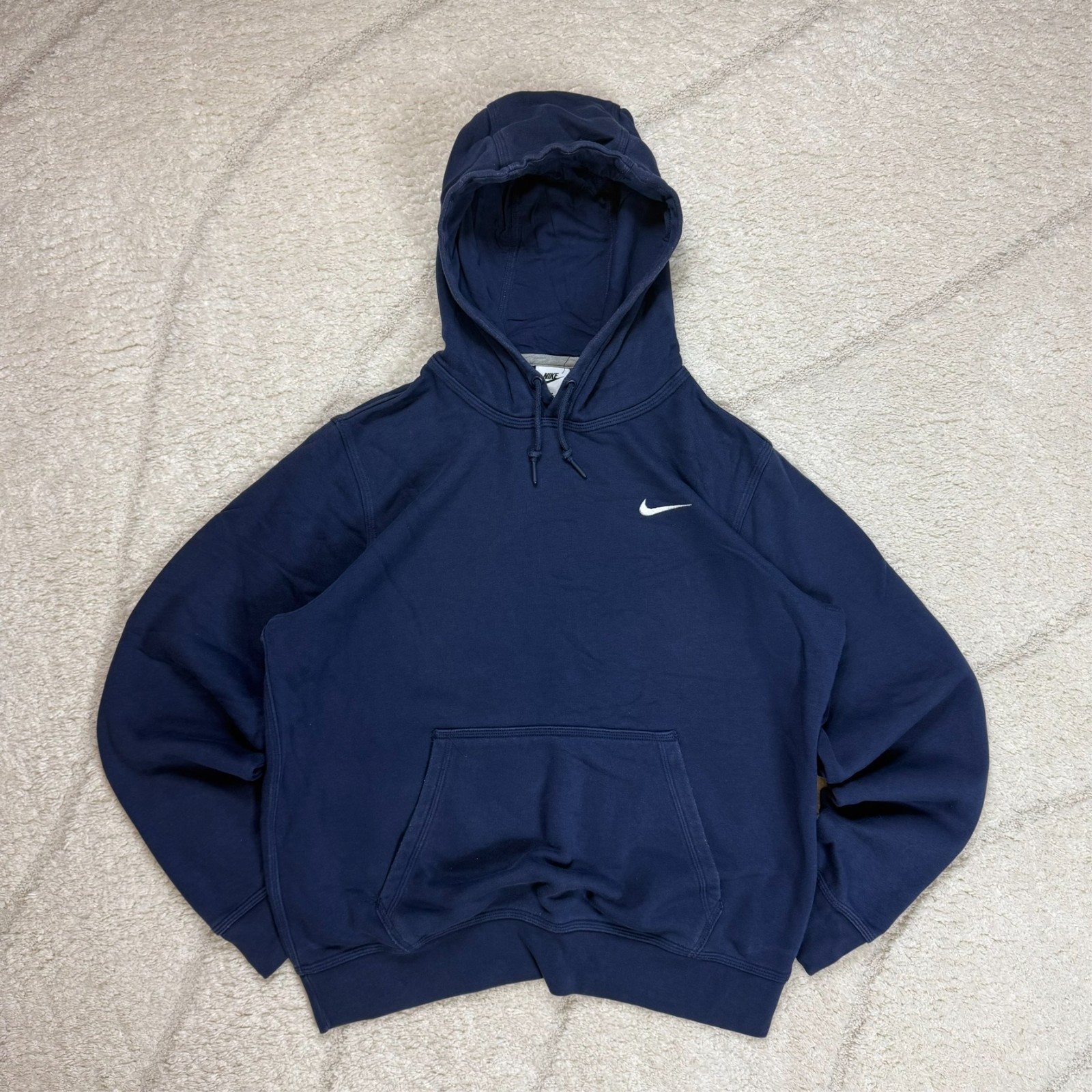 Vintage Nike Navy Blue Pullover Hoodie & Joggers Size Medium Tracksuit Set image 2