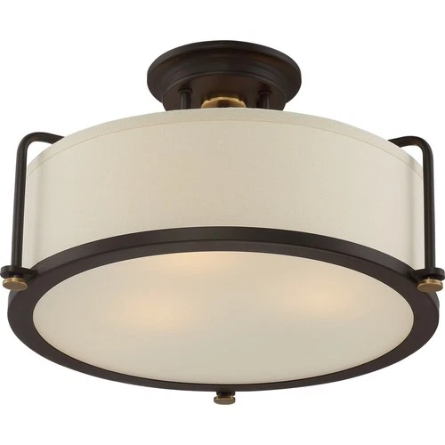 Quoizel QF1715WT Calvary Large Semi-Flush Mount in Western Bronze - Picture 4 of 4