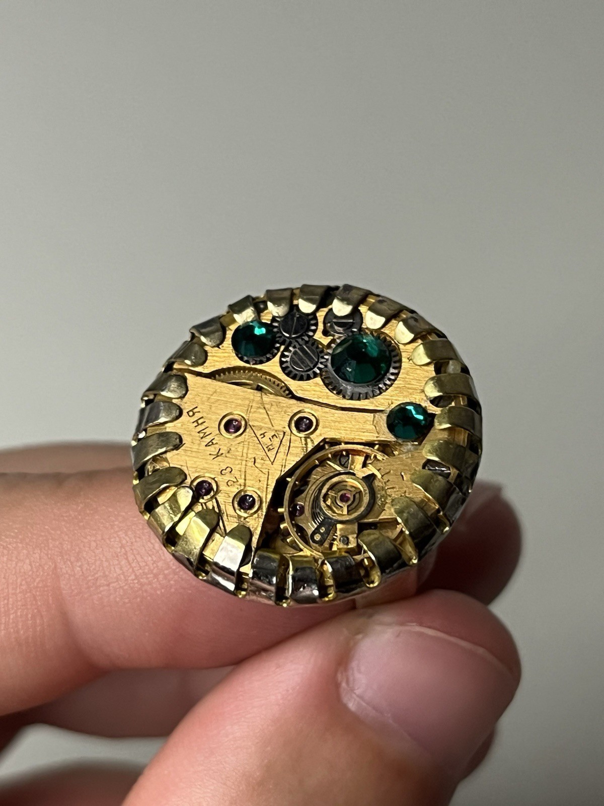 Steampunk Adjustable Ring with Soviet Watch Movem… - image 9