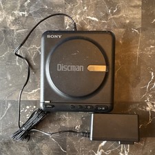  UNTESTED Sony Discman CD Player Black LCD Display Headphone Jack Volume Control