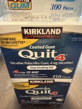 Kirkland Signature Quit4 ICE MINT Gum 4mg, 300 Pieces