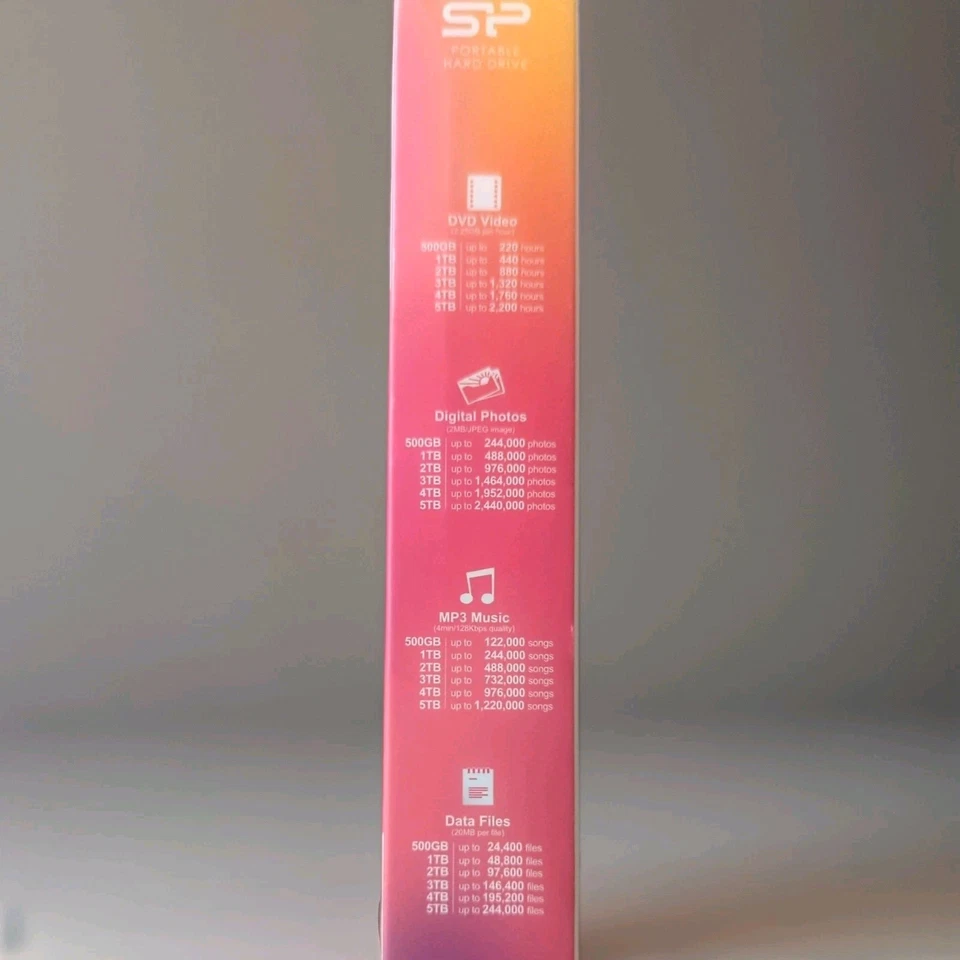 Silicon Power Armor A65 Shockproof Portable Hard Drive 1TB USB 3.1 Brand-New - Image 3 of 3