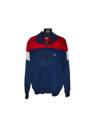 Veste de survêtement vintage Puma années 1990 (M) bleu rouge - Photo 1/4