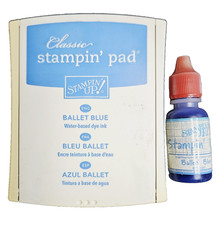 BALLET BLUE Stampin' Up Ink Pad Reinker Refill Stamping Crafts Classic su2