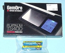 NEW GemOro Platinum TS400 Digital Pocket Scale, 400g, dwt, oz, ozt