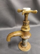 SINGLE TAP, COLD WATER AGED BRASS FULLY RECONDITIONED TAP D7