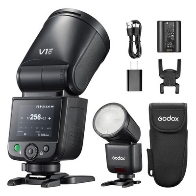 Godox V1 Mid C Flash Speedlite, V1mid-C 55Ws TTL High-Speed Rundkopf Speedlight