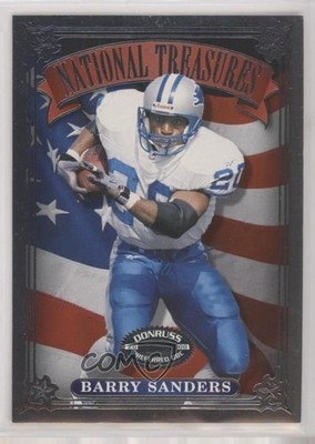 2000 Donruss Preferred QBC National Treasures 330/1000 Barry Sanders HOF 0xu5