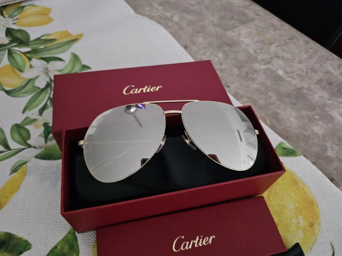 Cartier Gold Aviator Sunglasses for Men for sale | eBay